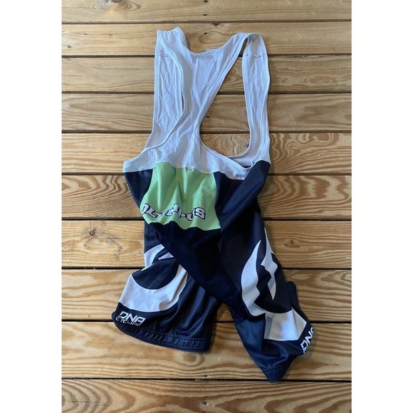 DNA Cycling Bib Cycling Shorts Size Medium Men’s Black White - Picture 2 of 9